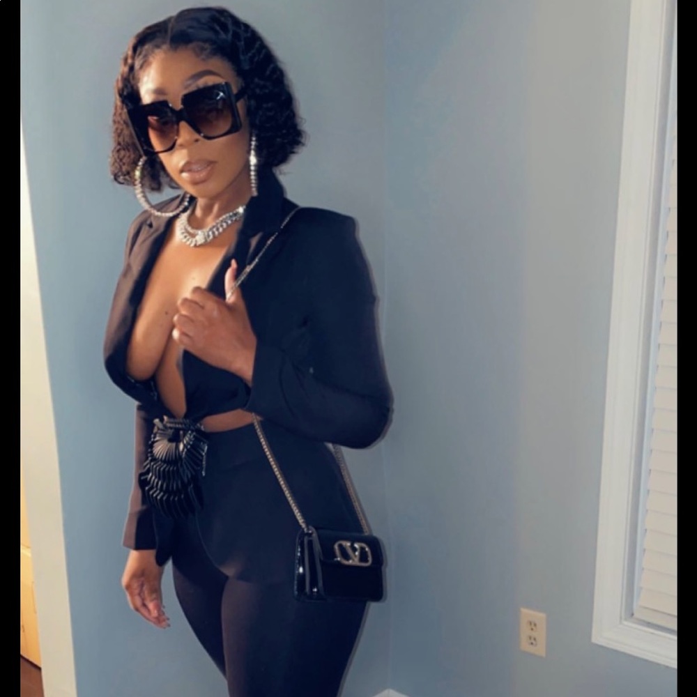 Black blazer with back cutout